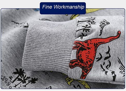 سويت شيرت صوف ديناصور للأطفال الصغار من SUPFANS، بلوفر تي ريكس برقبة دائرية in Kuwait