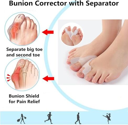 LuckyMoon Toe Separator Socks with Bunion Pads, Foot Alignment Socks Bunion Toe Socks Bunion Pads Corrector Yoga Socks Toeless Socks for Wome in Saudi Arabia