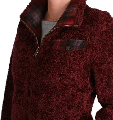 Pendleton Ladies' Fuzzy Zip Jacket (Medium, Dark Red) in Saudi Arabia