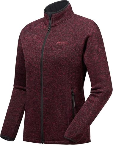 fit space Women's Snowflake Cardigan Sweater Jacket Fleece Lined Long Sleeve Lightweight Full Zip Midlayer in Saudi Arabia