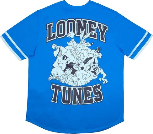 Looney Tunes Men’s Baseball Athletic Jersey Casual Button Down Short Sleeve Shirt for Men and Women in Saudi Arabia