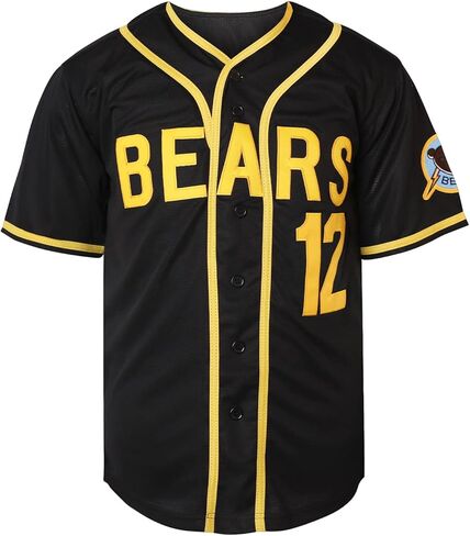 MESOSPERO Bad News Bears Tanner Boyle 3 Kelly Leak Movie 1976 Chico's Bail Bonds Baseball Jersey for Men, 12 Black, S in Kuwait
