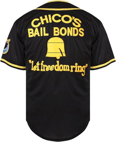 MESOSPERO Bad News Bears Tanner Boyle 3 Kelly Leak Movie 1976 Chico's Bail Bonds Baseball Jersey for Men, 12 Black, S in Kuwait