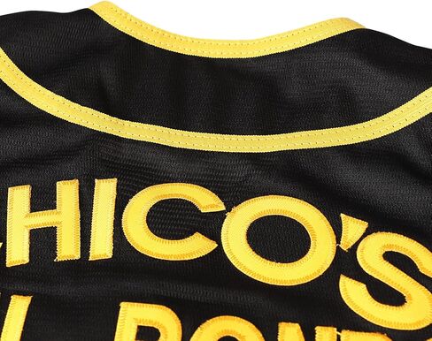 MESOSPERO Bad News Bears Tanner Boyle 3 Kelly Leak Movie 1976 Chico's Bail Bonds Baseball Jersey for Men, 12 Black, S in Kuwait