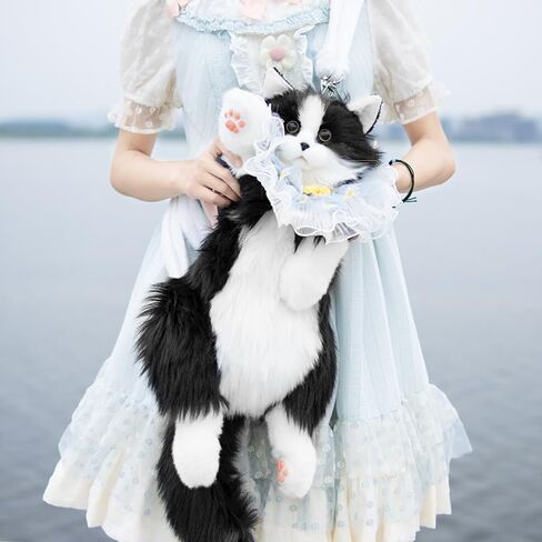 Chongker Stuffed Realistic Cat Plush Backpack - Animal Purse for Kids Cute and Soft Stuffed Animal Backpack with Adjustable Straps in Kuwait