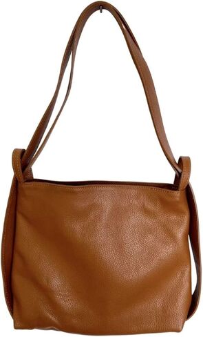 LaGaksta Bria Convertible Leather Backpack Purse - Casual Travel Shoulder Bag (Cognac Tan) in Kuwait