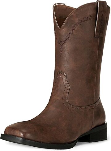 J's.o.l.e Cowboy Boots for Men Square Toe Classic Embroidered Western Boot Wide Calf in Saudi Arabia