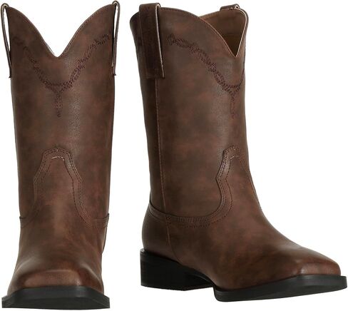 J's.o.l.e Cowboy Boots for Men Square Toe Classic Embroidered Western Boot Wide Calf in Saudi Arabia