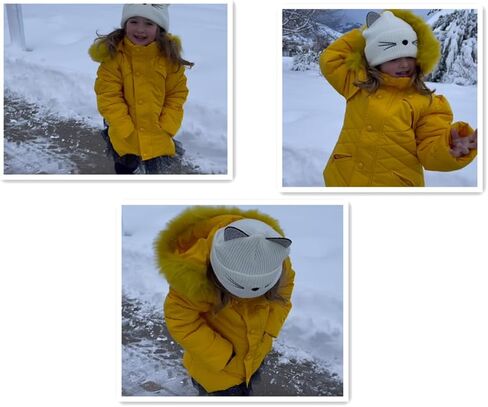 Miss Bei Girls' Puffer Down Coat Winter Jacket Parka Down Coat Overcoat with Fur Hood pure pink 160CM in Kuwait