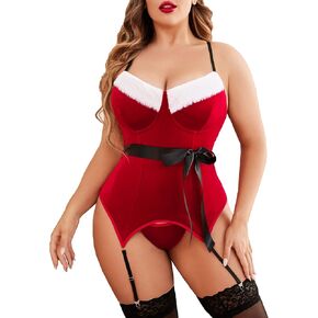 Avidlove Plus Size Lingerie for Women Sexy Babydoll V Neck Lace Nighty Sleepwear