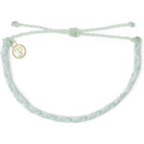 Pura Vida Mini Braided Bracelet - Plated Charm, Adjustable Band