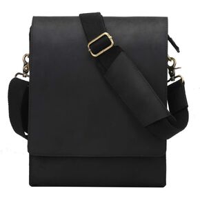 حقيبة كروس للرجال من Leathario حقيبة كتف من الجلد الطبيعي للرجال حقيبة صغيرة بتصميم ريترو للسفر والعمل in Kuwait