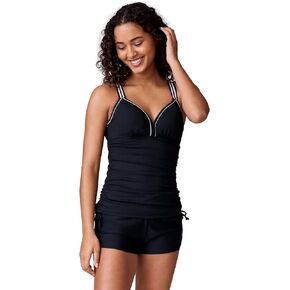 Free Country Women's Track Stripe Tankini Top