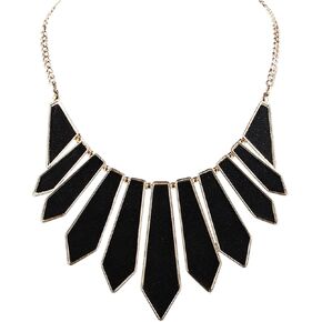 HSWE بريق طوق قلادة للنساء بيان مريلة قلادة هندسية شيفرون قلادة قلادة لحفل الزفاف in Kuwait