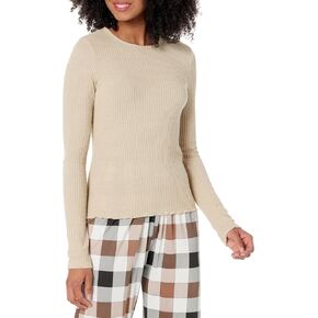 PJ Salvage Women's Loungewear Reloved Rib Long Sleeve Top in Kuwait