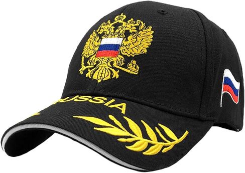 LOCOMO Men Women Baseball Cap Russia Russian Country Flag Coat of Arms Imperial Two Headed Eagle Emblem Badge Patriot in Saudi Arabia