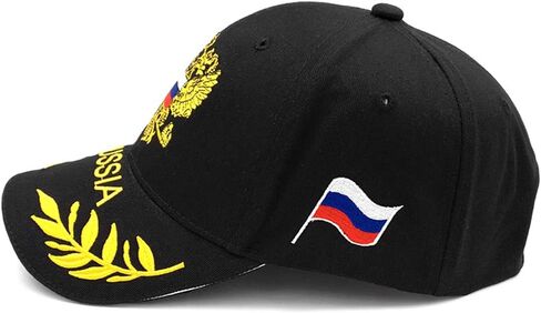 LOCOMO Men Women Baseball Cap Russia Russian Country Flag Coat of Arms Imperial Two Headed Eagle Emblem Badge Patriot in Saudi Arabia