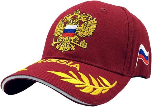 LOCOMO Men Women Baseball Cap Russia Russian Country Flag Coat of Arms Imperial Two Headed Eagle Emblem Badge Patriot in Saudi Arabia