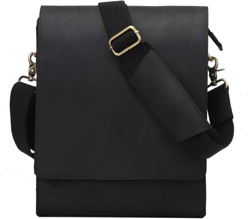 حقيبة كروس للرجال من Leathario حقيبة كتف من الجلد الطبيعي للرجال حقيبة صغيرة بتصميم ريترو للسفر والعمل in Kuwait