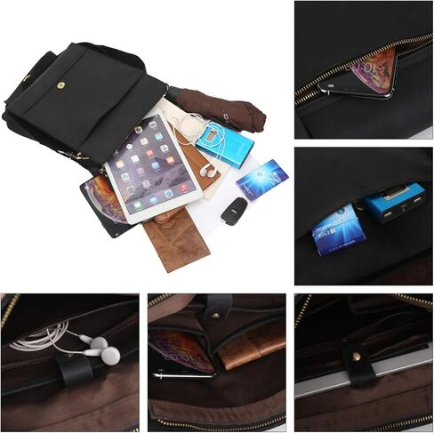 حقيبة كروس للرجال من Leathario حقيبة كتف من الجلد الطبيعي للرجال حقيبة صغيرة بتصميم ريترو للسفر والعمل in Kuwait