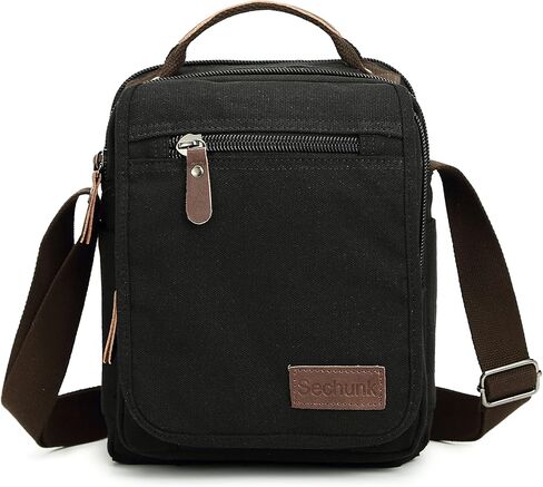 Sechunk Small Canvas Shoulder Bags Messenger Bag Travel Bag Business Bag Working Bag For Men Women in Kuwait