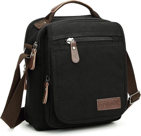 Sechunk Small Canvas Shoulder Bags Messenger Bag Travel Bag Business Bag Working Bag For Men Women in Kuwait