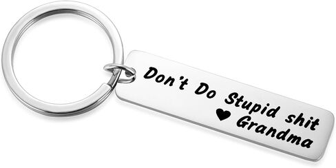 Funny Keychain Gift for Teen from Mom Dad Don't Do Stupid Shit Keychain for Kids Student Gag Gifts for Teenage Boy Girls in Kuwait