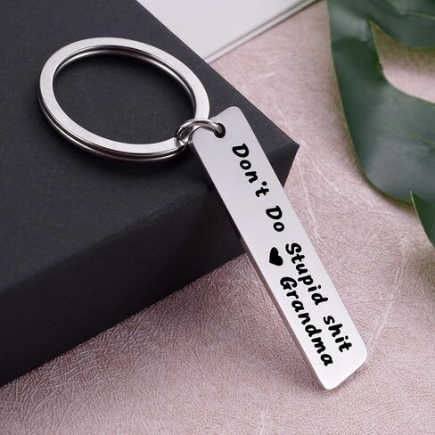 Funny Keychain Gift for Teen from Mom Dad Don't Do Stupid Shit Keychain for Kids Student Gag Gifts for Teenage Boy Girls in Kuwait