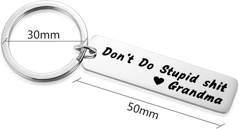 Funny Keychain Gift for Teen from Mom Dad Don't Do Stupid Shit Keychain for Kids Student Gag Gifts for Teenage Boy Girls in Kuwait