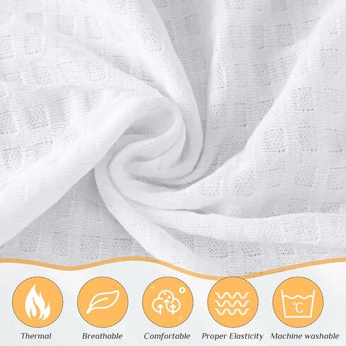 Newcotte 4 Pcs Women Bridesmaid White Bath Robe Sets Long Waffle Spa Bathrobes with Belt for Team Hotel Bachelorette Party in Saudi Arabia