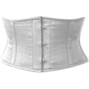 Womens Waist Trainer Cincher Heavy Duty Steel Boned Underbust Waspie Cotton Corset