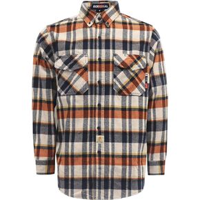 BOCOMAL FR Shirts for men Flannel Plaid 8.5oz Heavyweight Fire Retardant/Flame Resistant welding Jacket