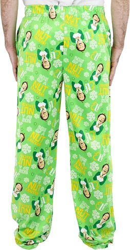سراويل بيجامة عيد الميلاد للرجال من Elf the Movie - ملابس مريحة مصنوعة من الصوف مطبوع عليها بالكامل Buddy the Holiday in Kuwait