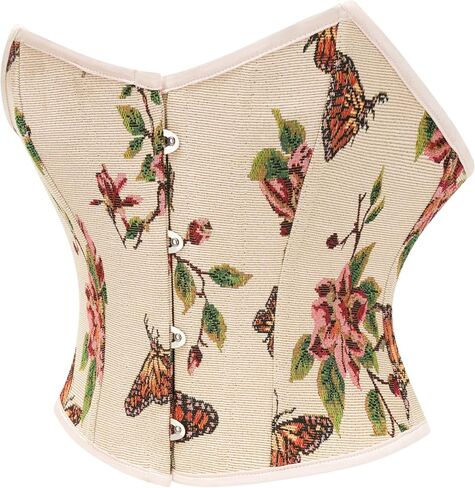 YUNAR المرأة حمالة خمر الفيكتوري الأزهار طباعة عصر النهضة كورسيه فوقي للنساء in Kuwait