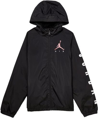Jordan Boy's Fleece Lined Windbreaker Jacket (Big Kids) Black MD (10-12 Big Kid) in Saudi Arabia