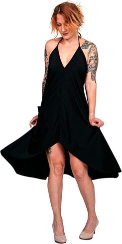 Pinup Doll Clearance Women's Spaghetti Strap Backless Sleeveless with Pocket, Casual Boho V Neck, Sundress to Cocktail Dress in Saudi Arabia