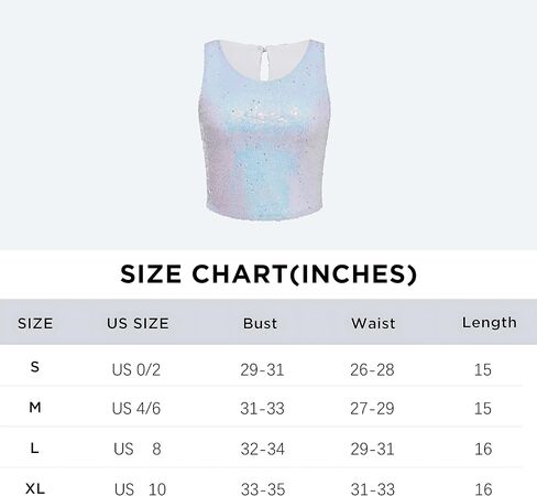 Coucoland Cropped Tank Top for Women - Womens Summer Sparkle Sequin Glitter Slimming Tops Camisole Trendy in Saudi Arabia