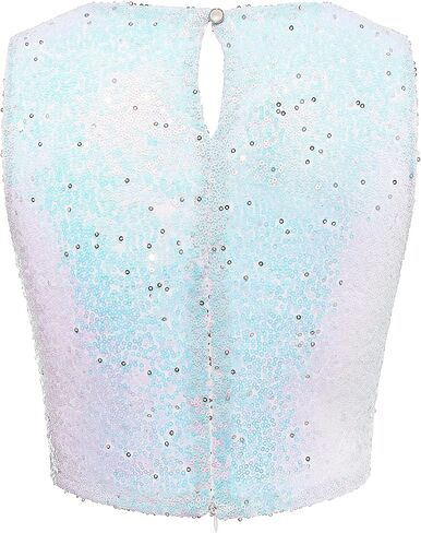 Coucoland Cropped Tank Top for Women - Womens Summer Sparkle Sequin Glitter Slimming Tops Camisole Trendy in Saudi Arabia