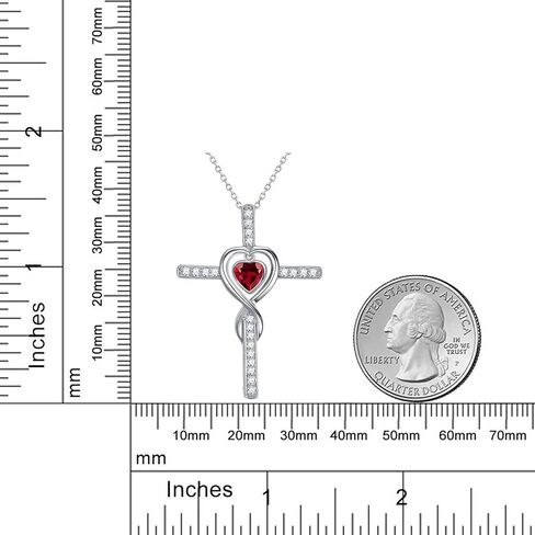 Dorella Valentines Day Jewelry Gifts Love Infinity Necklace for Her Birthday Gifts Wife Mom 925 Sterling Silver February March Birthstone Amethyst Aquamarine Jewelry Women in Kuwait