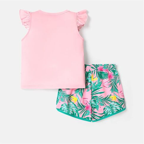 L.O.L. Surprise! Girls Clothes Set Doll Print Ruffle Sleeve Tee Top T-shirt and Shorts Kids Girl Clothes in Saudi Arabia