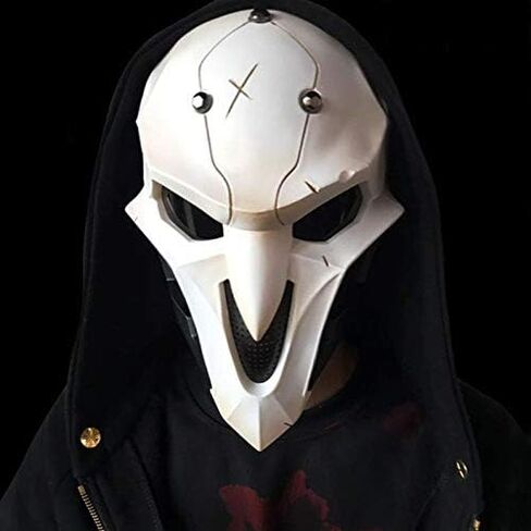 damdos Halloween Props Mens Cosplay Masks for OW Reaper mask with Lenses ABS Plastic Guy Fawkes Anonymous Mask Fancy Dress Xmas Birthday Gifts in Saudi Arabia