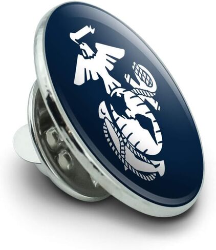 Marines USMC White Logo Blue Licensed 0.75" Lapel Pin Tie Tack in Saudi Arabia