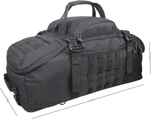 حقيبة سفر من القماش الخشن من جرين سيتي لعطلة نهاية الأسبوع وحقيبة ليلية مقاومة للماء صغيرة وكبيرة للرجال والنساء 25 لتر و42 لتر و68 لتر أسود in Kuwait