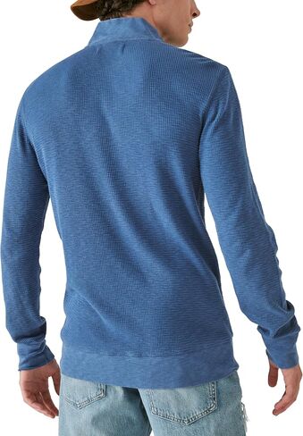 Lucky Brand Men's Garment Dye Thermal Mock Half Zip in Saudi Arabia