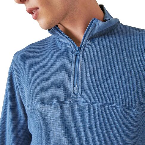Lucky Brand Men's Garment Dye Thermal Mock Half Zip in Saudi Arabia