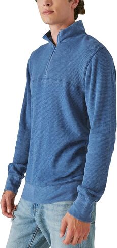 Lucky Brand Men's Garment Dye Thermal Mock Half Zip in Saudi Arabia