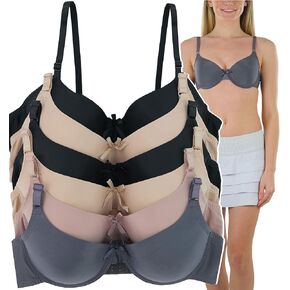 مجموعة ToBeInStyle النسائية المكونة من 6 حمالات صدر مبطنة بأنماط متنوعة مقاس كوب - A إلى DDD in Kuwait