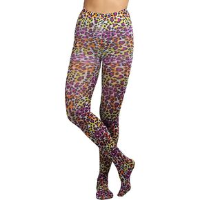 ToBeInStyle Women’s Vibrant Multicolor Animal Print Pantyhose Assorted Hosiery