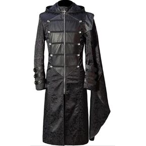 lifpoivake Men's Gothic Steampunk Long Windbreaker Jacket Cosplay Medieval Costume halloween Costume in Kuwait