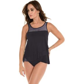 Miraclesuit Women's Swimwear Mirage High Neckline Underwire Bra Tankini Bathing Suit Top